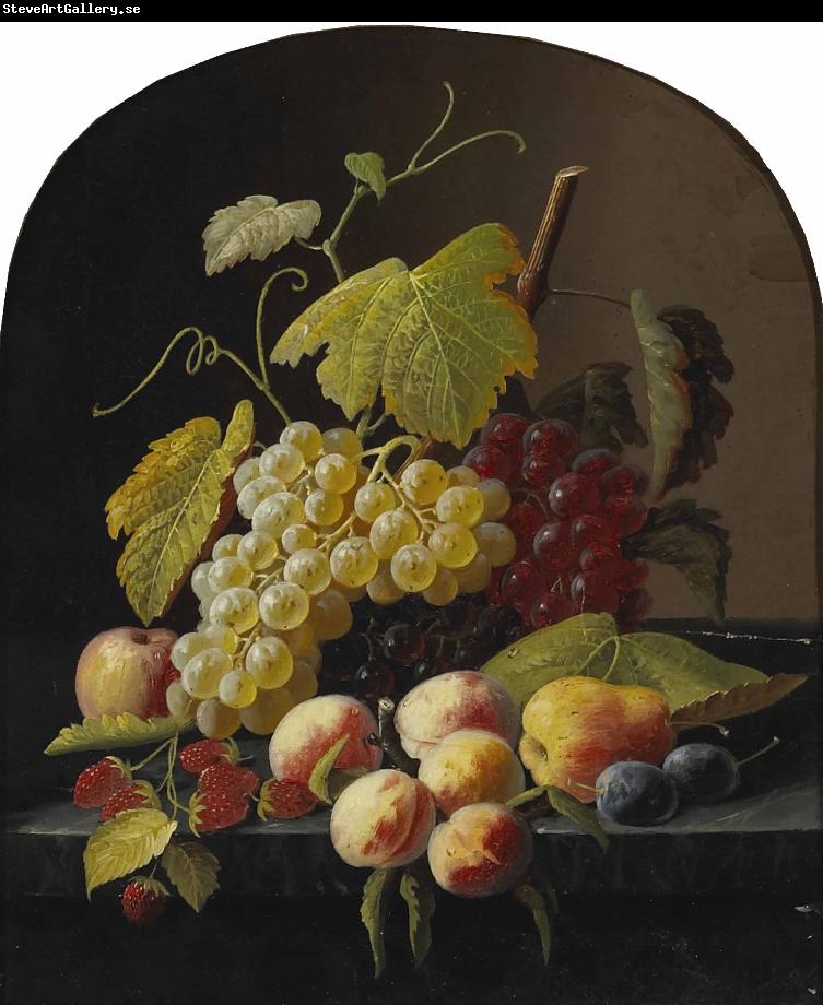 Severin Roesen A Still Life with Grapes